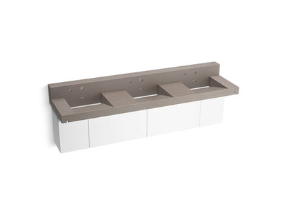 KOHLER K-81026-BPW Constellation 90" wall-mount basin lavatory system with backsplash