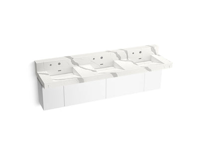 KOHLER K-81026-BPW Constellation 90" wall-mount basin lavatory system with backsplash