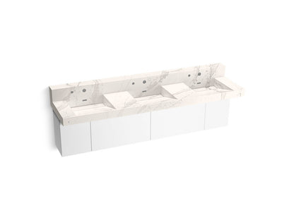 KOHLER K-81026-BPW Constellation 90" wall-mount basin lavatory system with backsplash