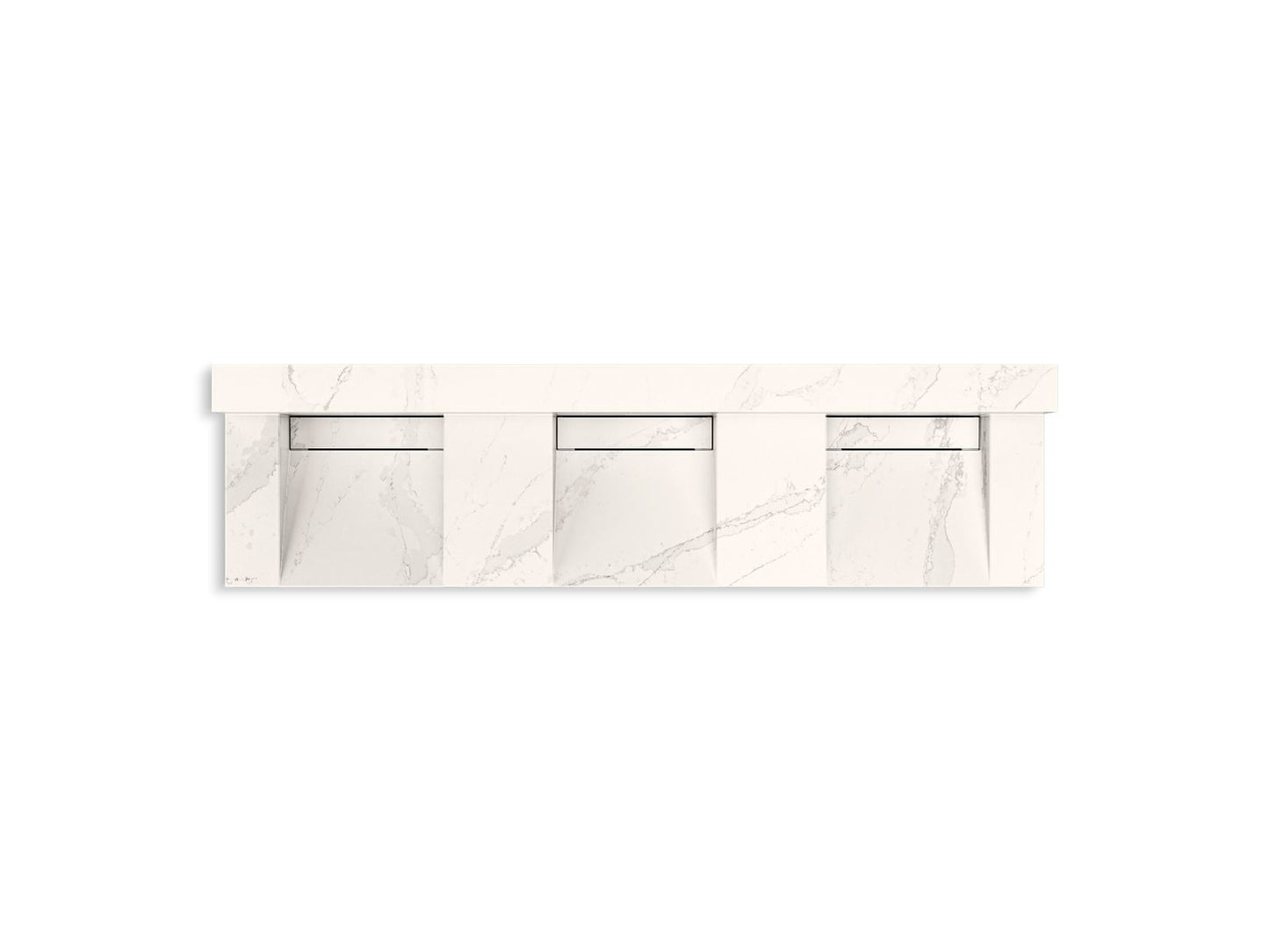 KOHLER K-81026-BPW Constellation 90" wall-mount basin lavatory system with backsplash