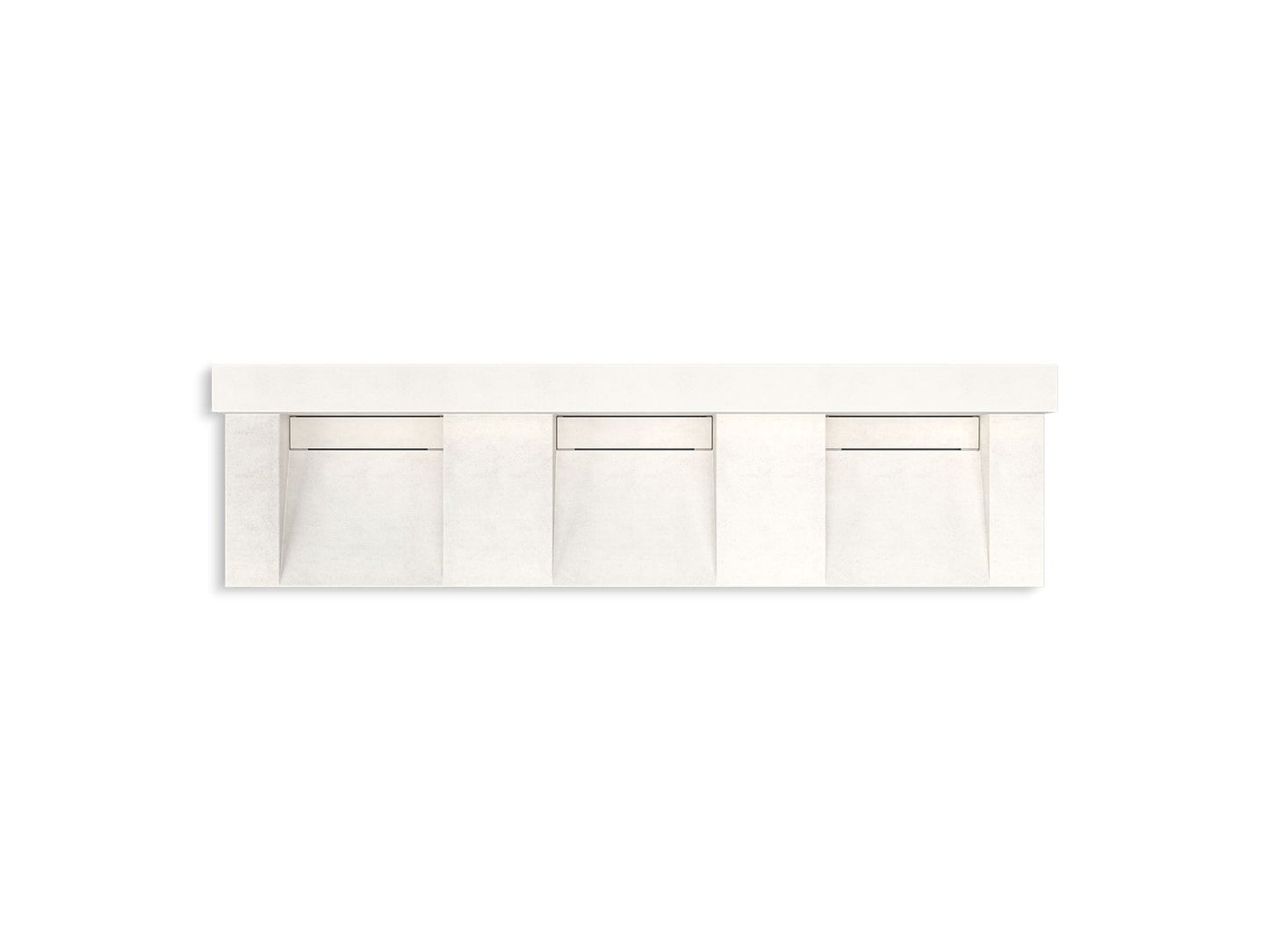 KOHLER K-81026-BSS Constellation 90" wall-mount basin lavatory system with backsplash