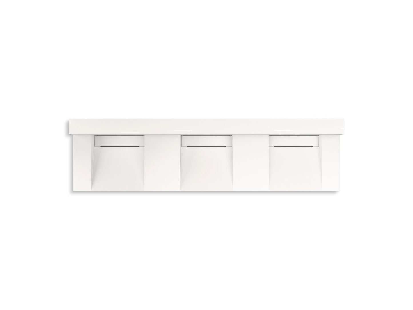 KOHLER K-81026-BSS Constellation 90" wall-mount basin lavatory system with backsplash