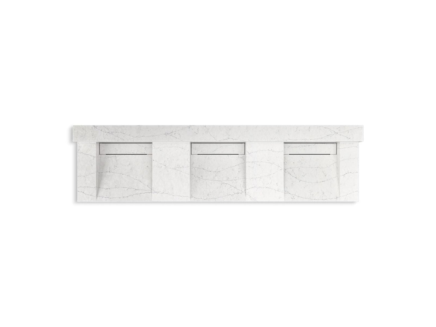 KOHLER K-81026-BSS Constellation 90" wall-mount basin lavatory system with backsplash