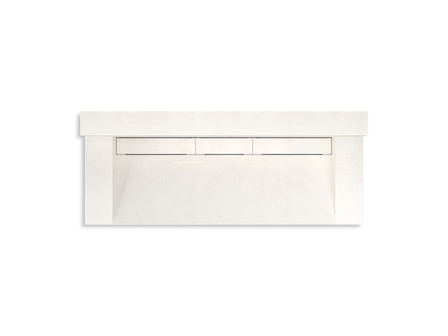 KOHLER K-81027-BSS Constellation 60" wall-mount trough lavatory system with backsplash