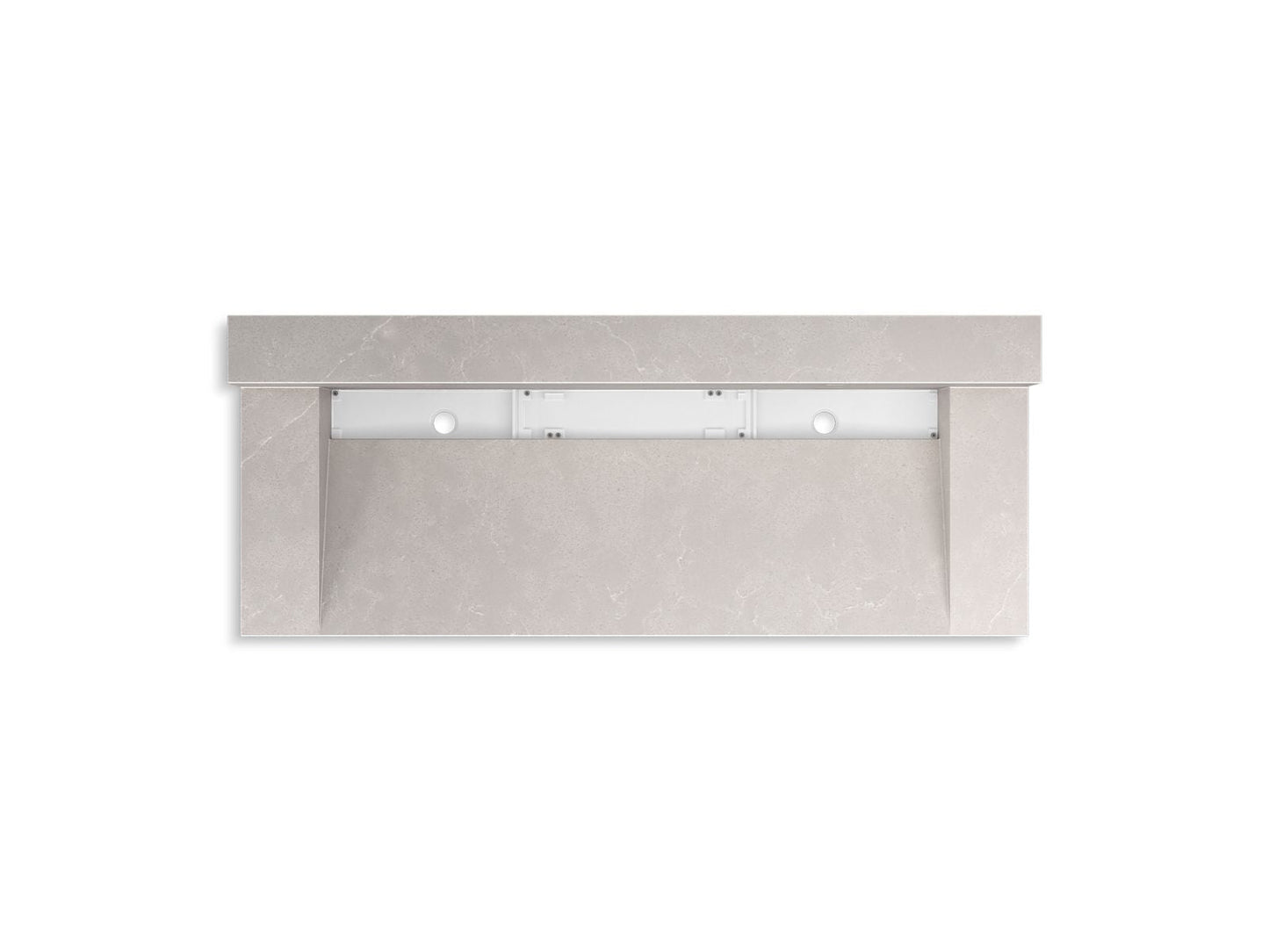 KOHLER K-81027-BSS Constellation 60" wall-mount trough lavatory system with backsplash