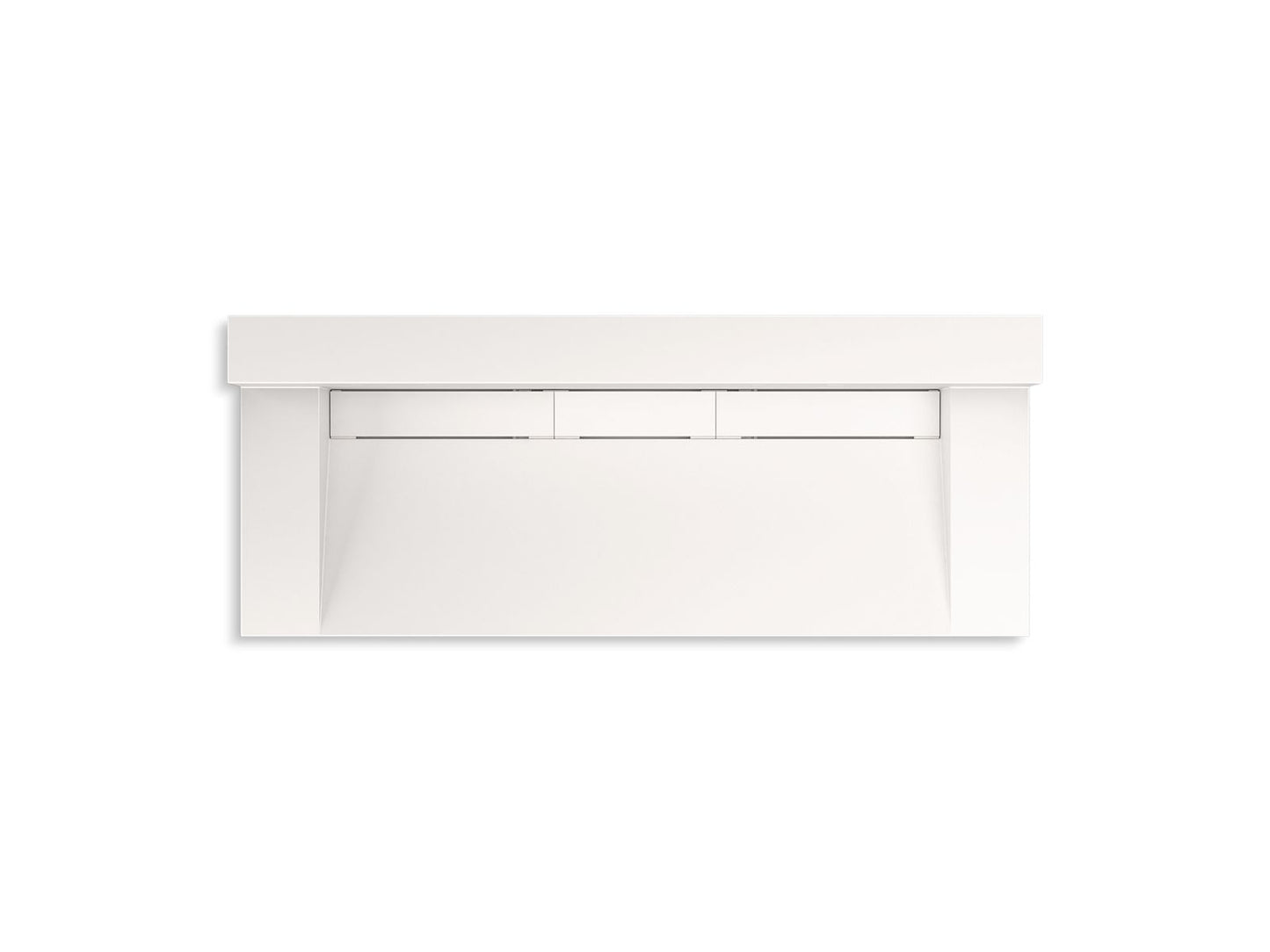 KOHLER K-81027-BSS Constellation 60" wall-mount trough lavatory system with backsplash