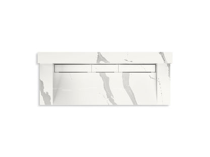 KOHLER K-81027-BSS Constellation 60" wall-mount trough lavatory system with backsplash