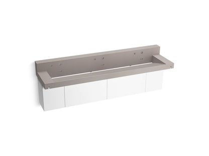 KOHLER K-81028-BPW Constellation 90" wall-mount trough lavatory system with backsplash