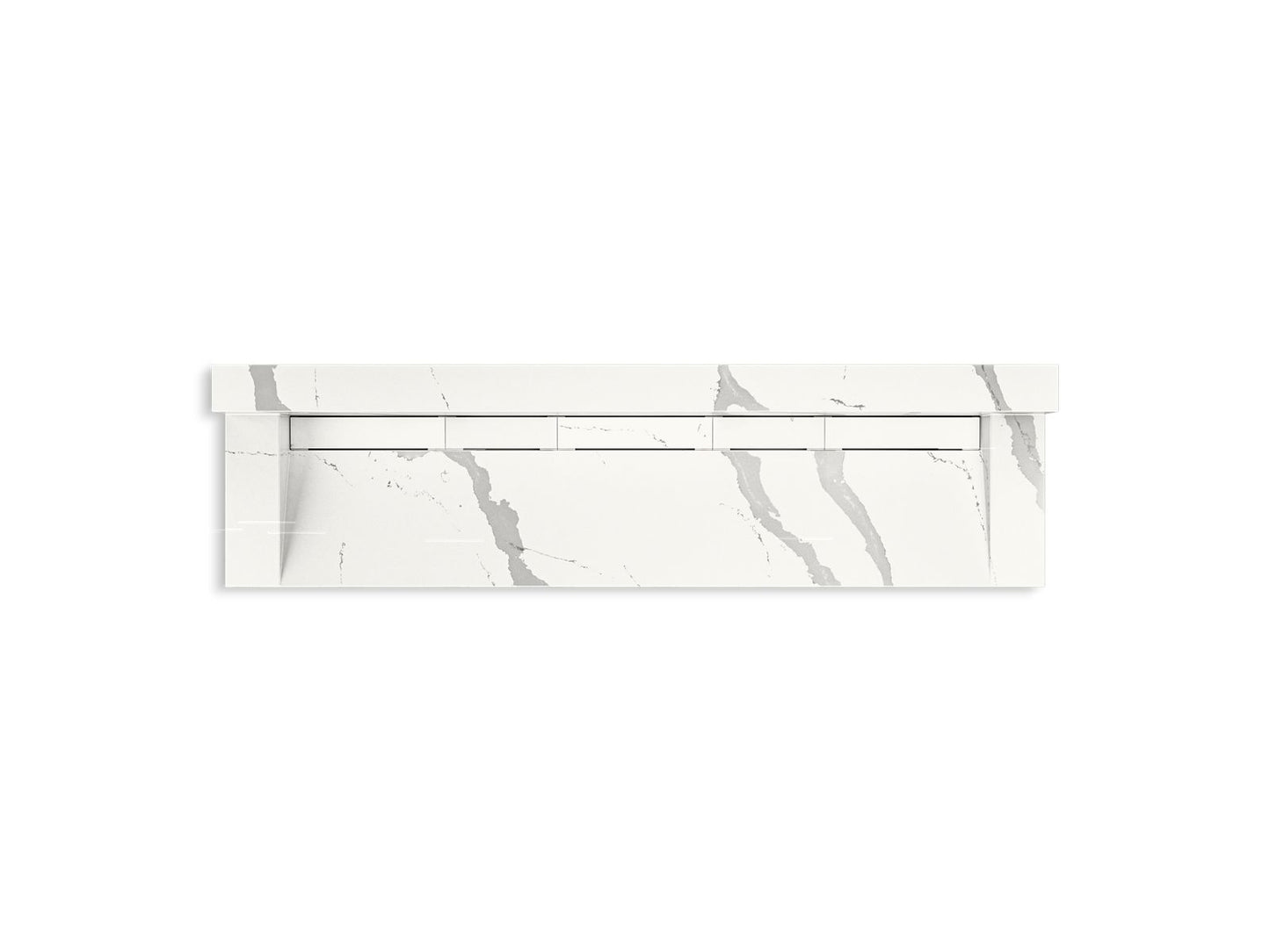 KOHLER K-81028-BSS Constellation 90" wall-mount trough lavatory system with backsplash