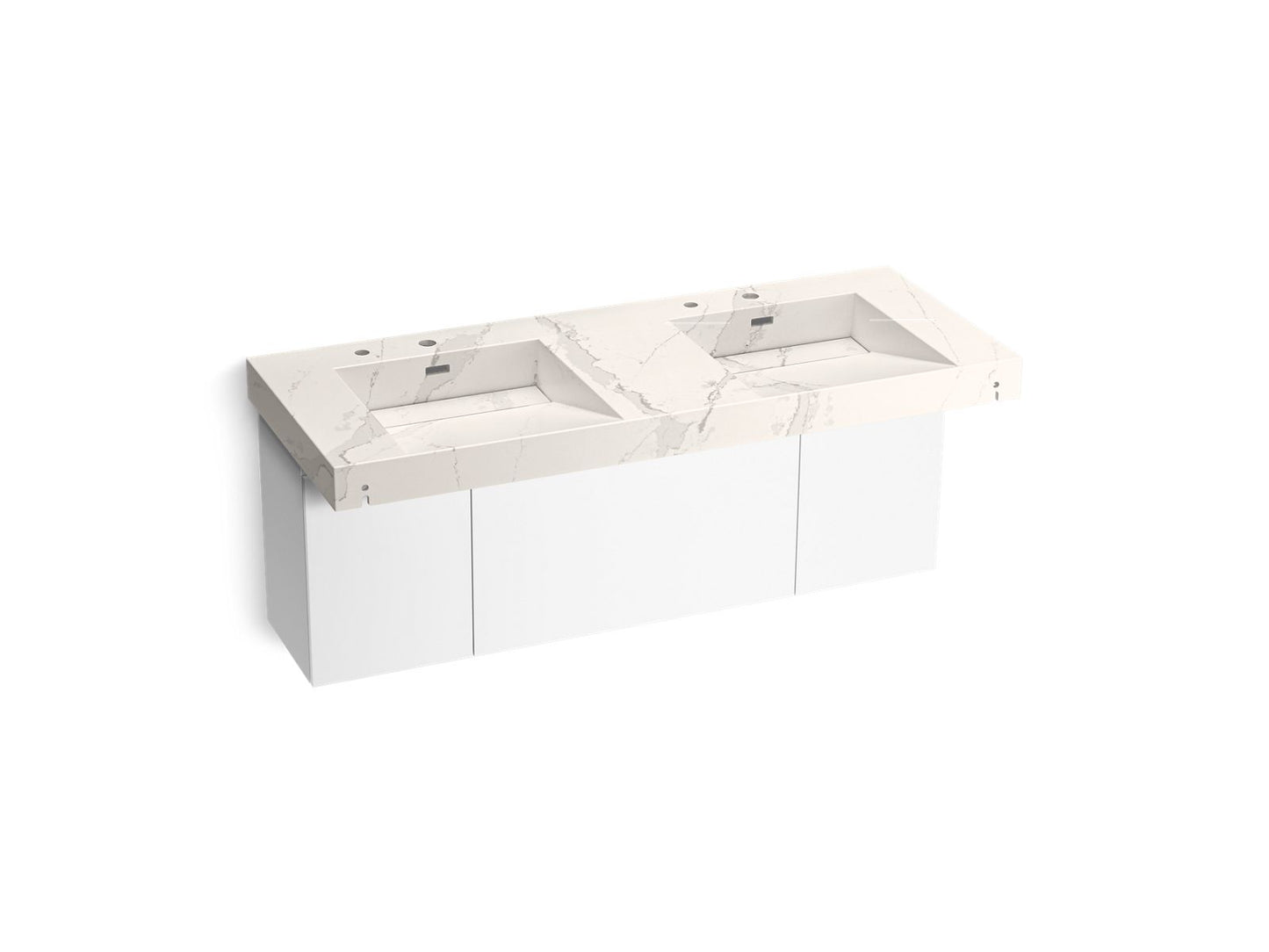 KOHLER K-81030-BPW Constellation 60" wall-mount basin lavatory system