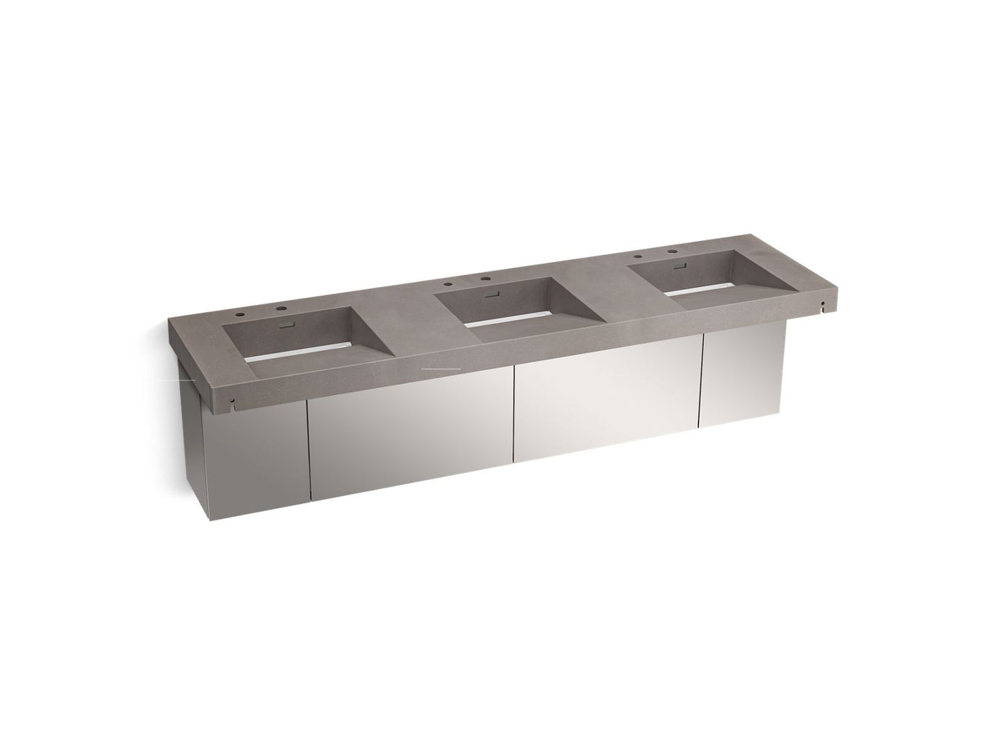 KOHLER K-81031-BSS Constellation 90" wall-mount basin lavatory system