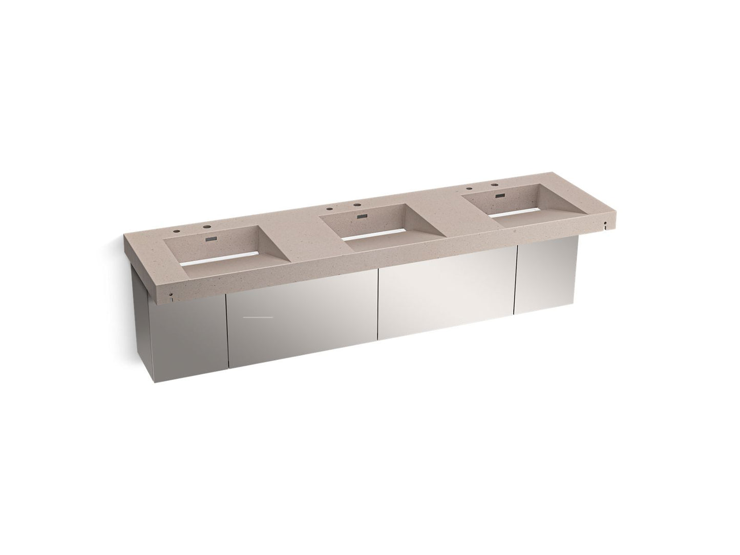 KOHLER K-81031-BSS Constellation 90" wall-mount basin lavatory system