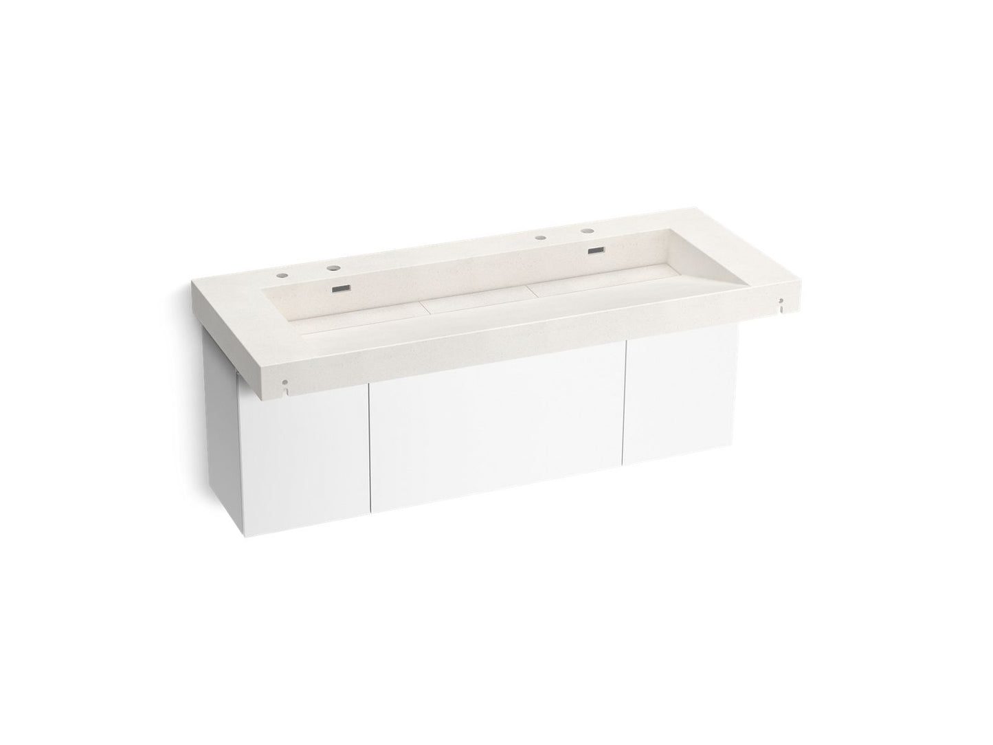 KOHLER K-81032-BPW Constellation 60" wall-mount trough lavatory system
