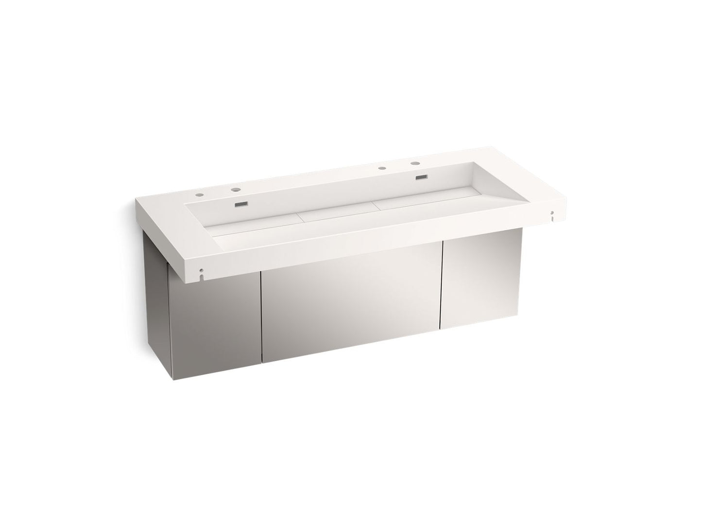 KOHLER K-81032-BSS Constellation 60" wall-mount trough lavatory system
