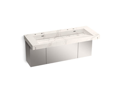 KOHLER K-81032-BSS Constellation 60" wall-mount trough lavatory system