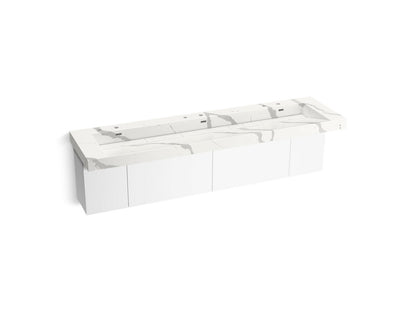 KOHLER K-81033-BPW Constellation 90" wall-mount trough lavatory system