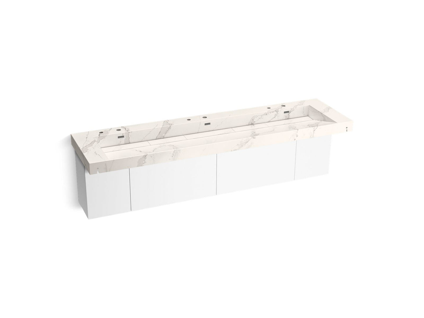 KOHLER K-81033-BPW Constellation 90" wall-mount trough lavatory system