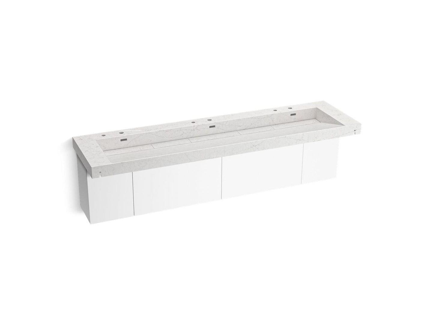 KOHLER K-81033-BPW Constellation 90" wall-mount trough lavatory system