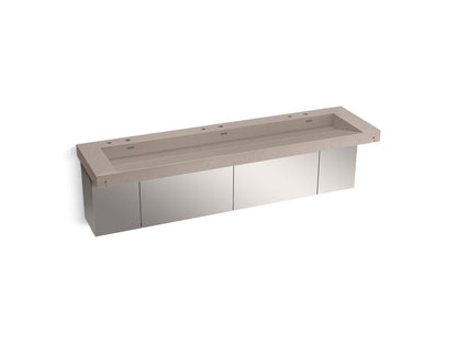 KOHLER K-81033-BSS Constellation 90" wall-mount trough lavatory system