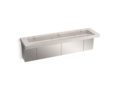 KOHLER K-81033-BSS Constellation 90" wall-mount trough lavatory system