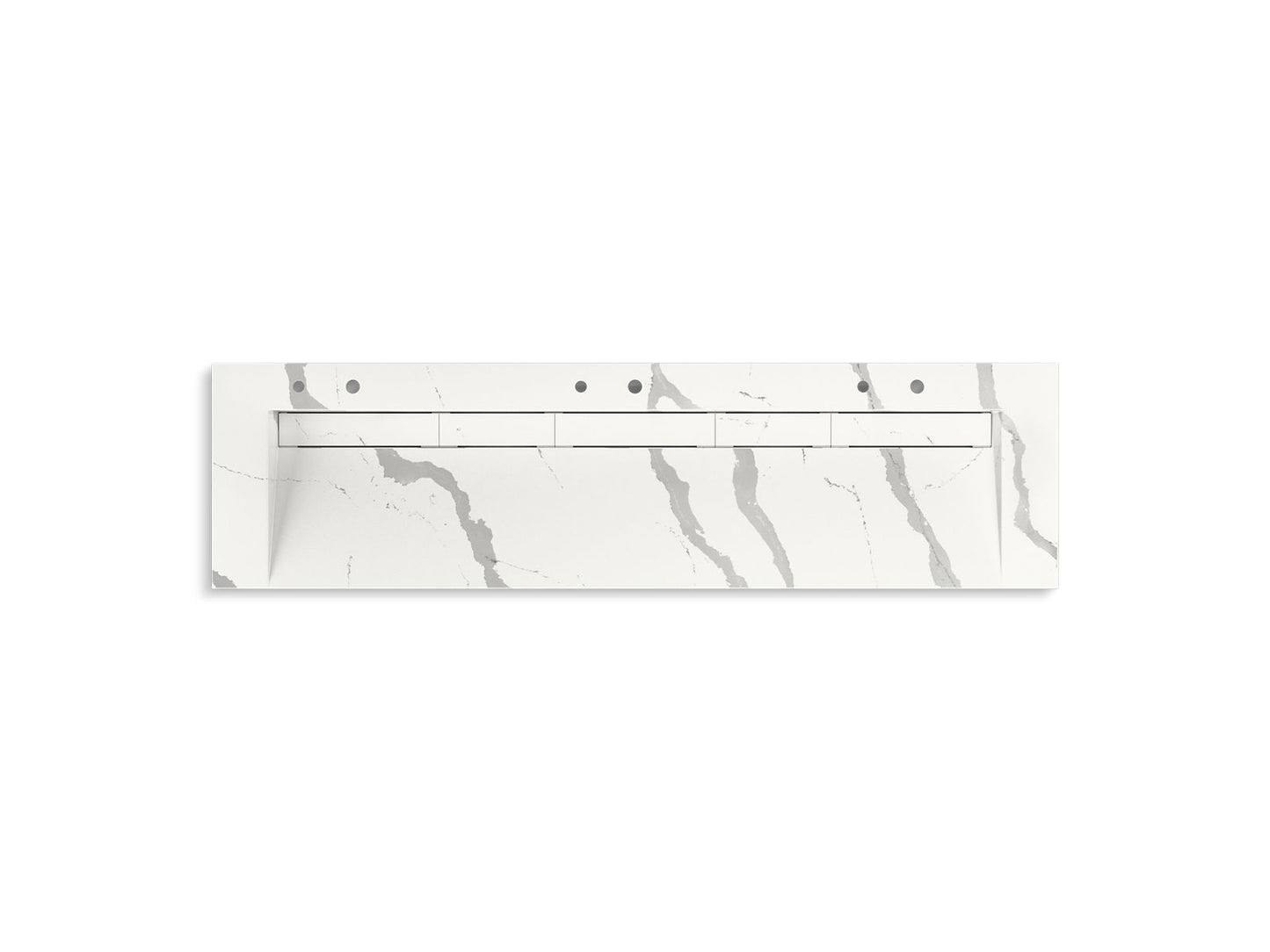KOHLER K-81033-BSS Constellation 90" wall-mount trough lavatory system
