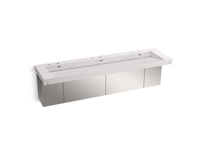KOHLER K-81033-BSS Constellation 90" wall-mount trough lavatory system