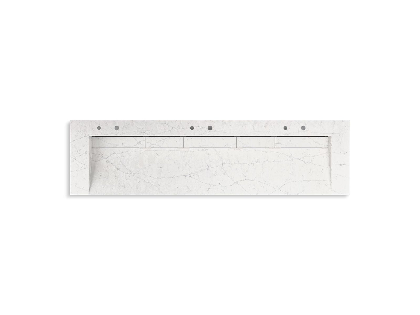 KOHLER K-81033-BSS Constellation 90" wall-mount trough lavatory system