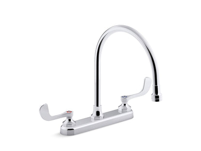 KOHLER K-810T70-5AHA Triton Bowe 1.5 gpm kitchen sink faucet with 9-5/16" gooseneck spout, aerated flow and wristblade handles