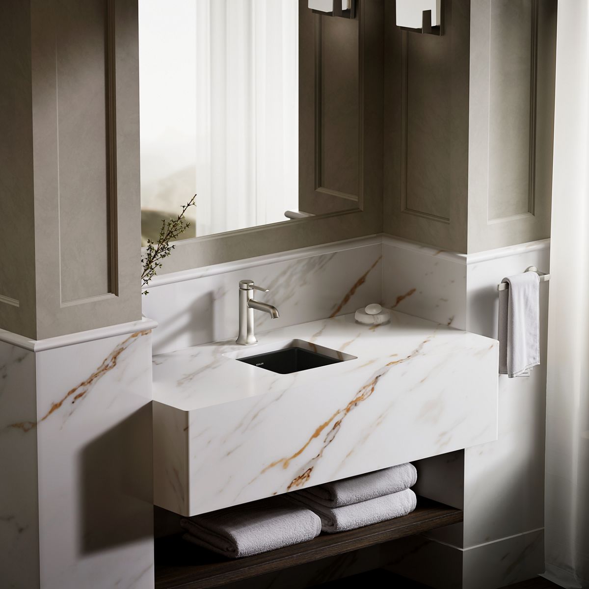 KOHLER K-8188 Verticyl 13" square undermount bathroom sink