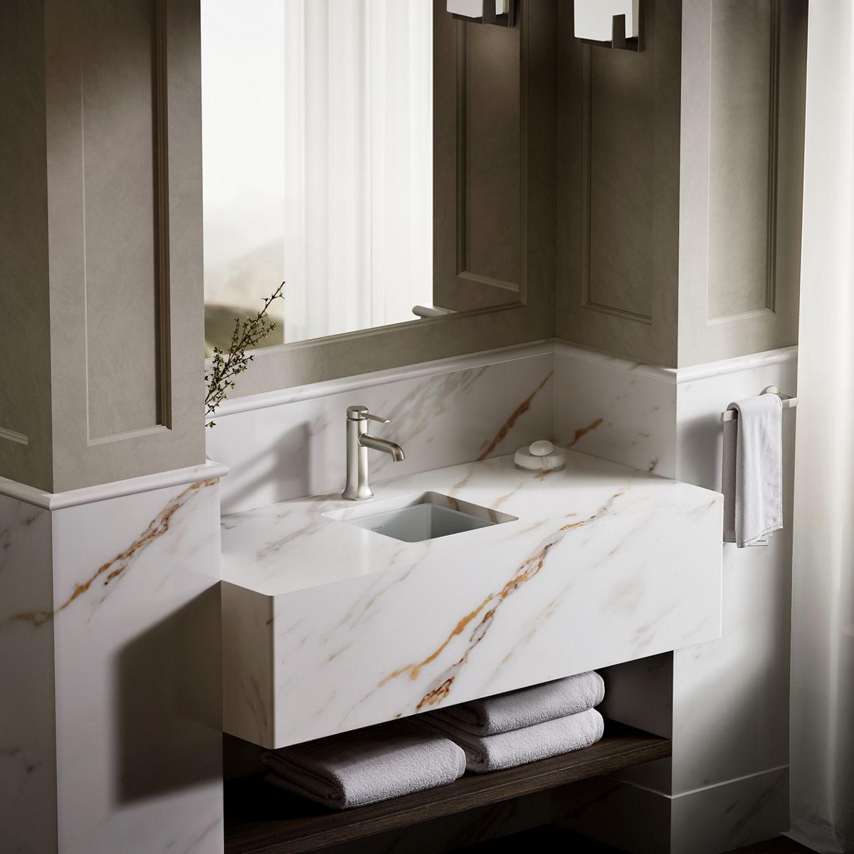 KOHLER K-8188 Verticyl 13" square undermount bathroom sink