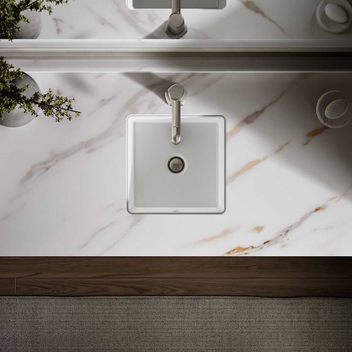 KOHLER K-8188 Verticyl 13" square undermount bathroom sink