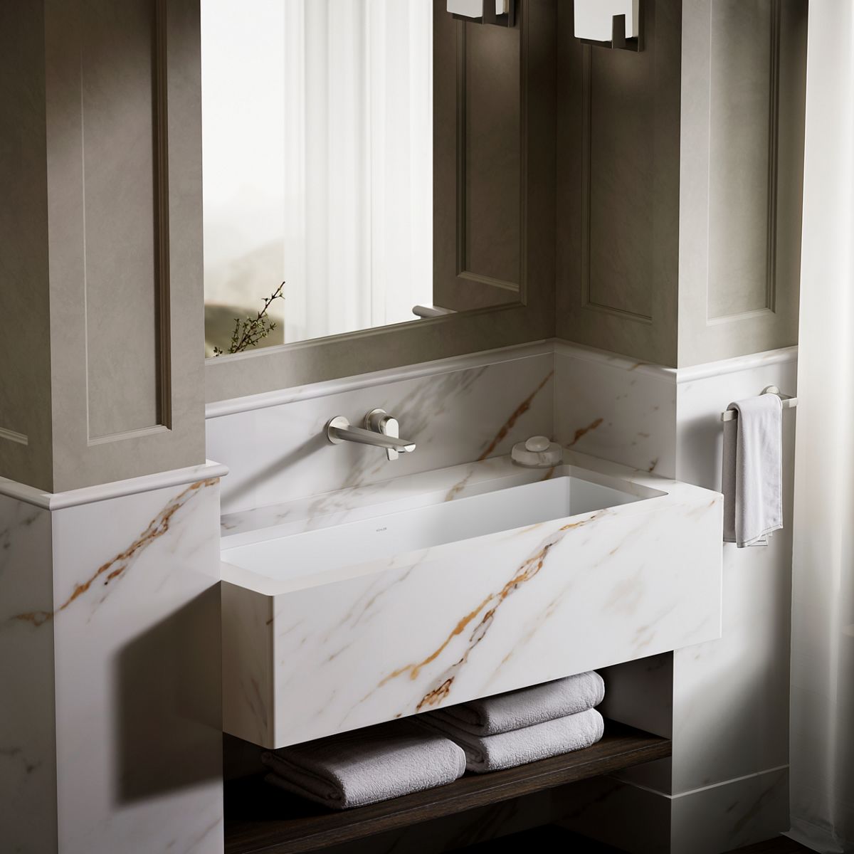 KOHLER Verticyl 42-1/2" rectangular undermount bathroom sink