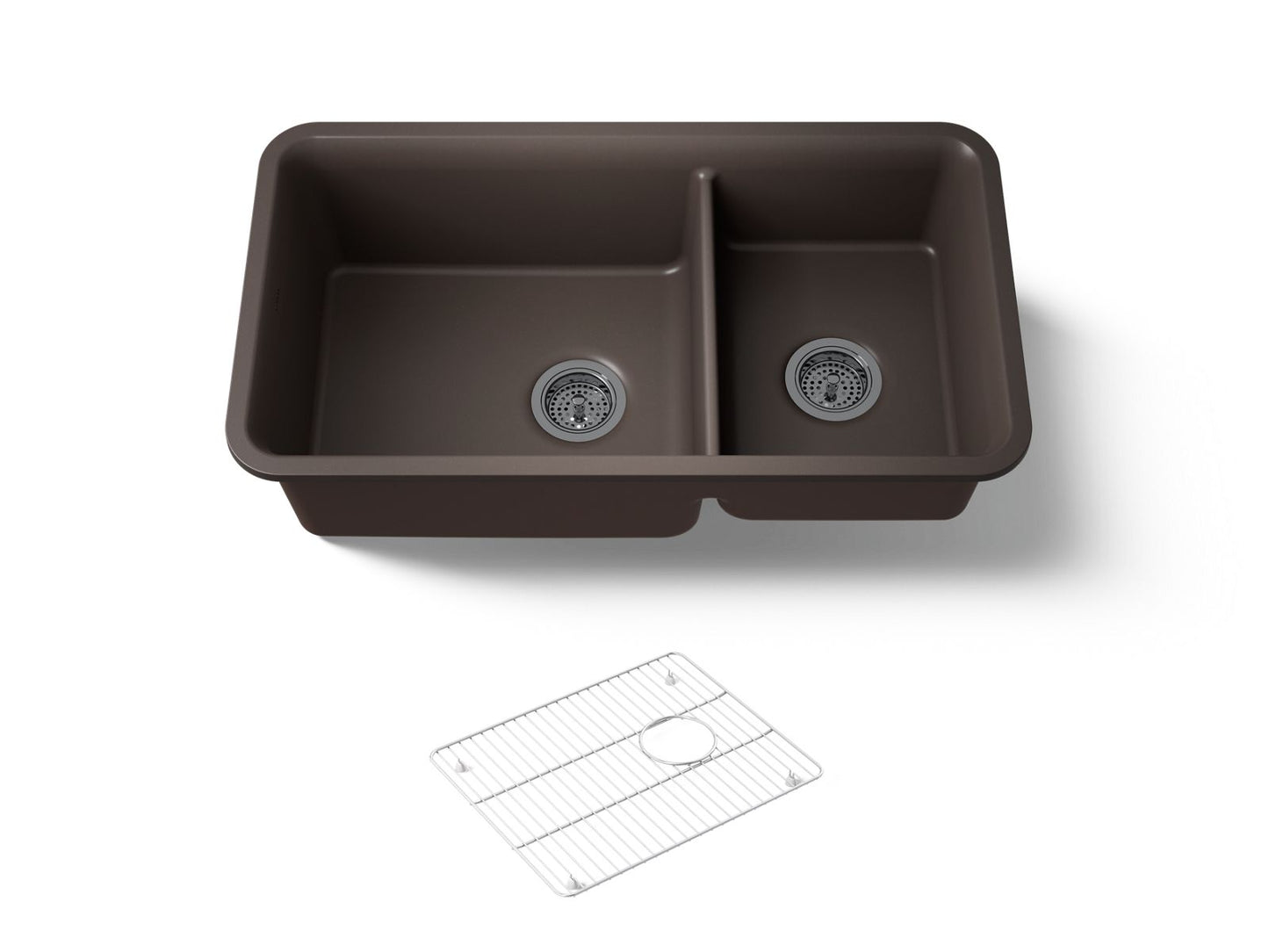 KOHLER K-8204 Cairn 33-1/2" undermount double-bowl kitchen sink