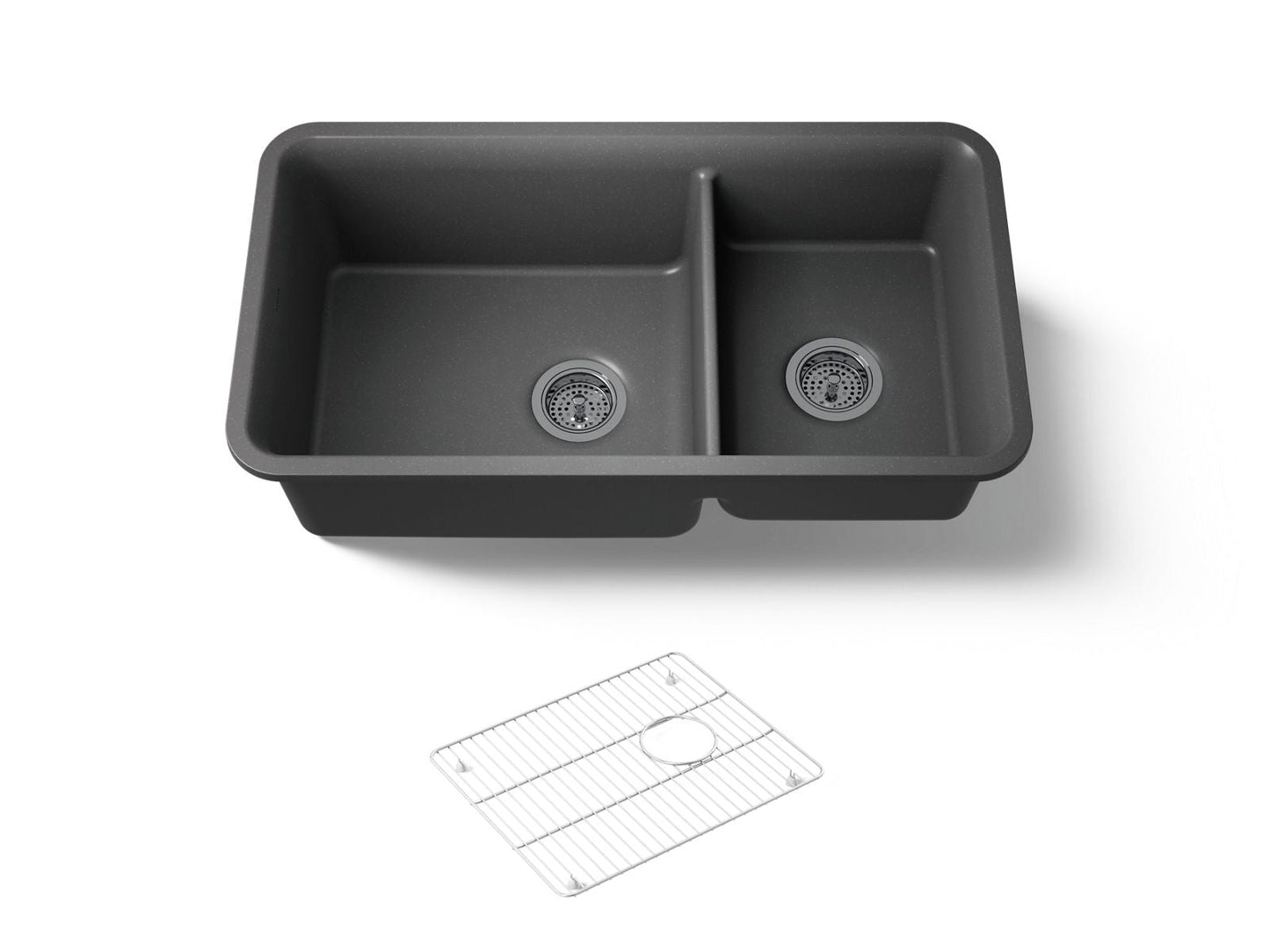 KOHLER K-8204 Cairn 33-1/2" undermount double-bowl kitchen sink