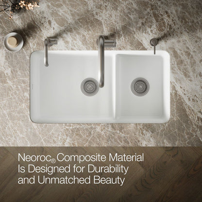 KOHLER K-8204 Cairn 33-1/2" undermount double-bowl kitchen sink