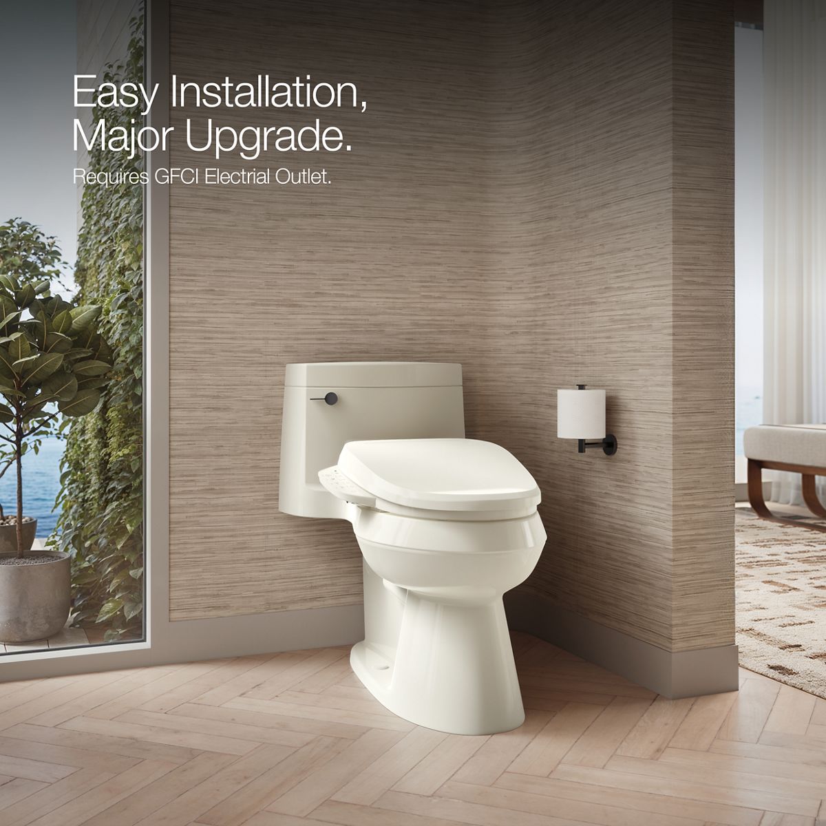 KOHLER K-8298 PureWash E590 Elongated bidet toilet seat