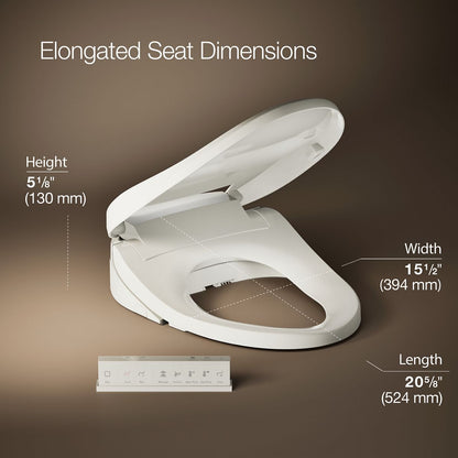 KOHLER K-8298-CR PureWash E820 Elongated bidet toilet seat with remote control