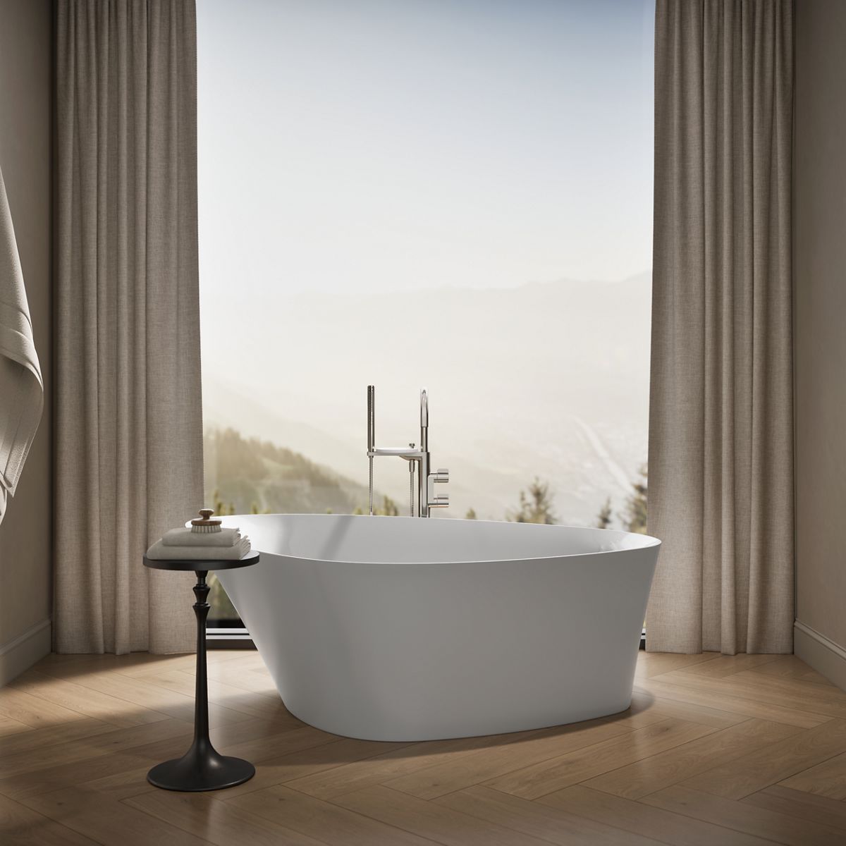 KOHLER K-8331 Veil 65-3/8" x 36-15/16” freestanding bath