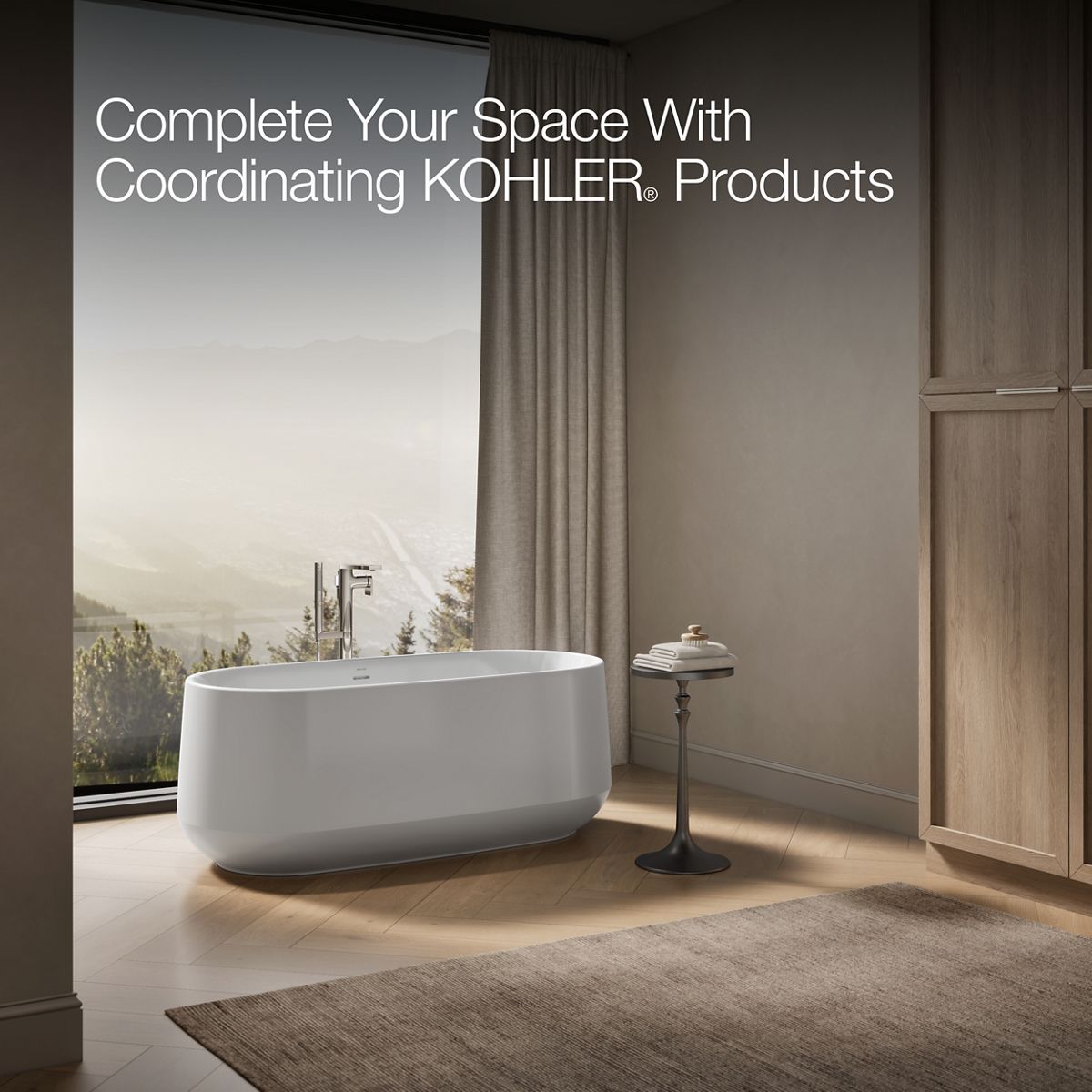KOHLER K-8335 Ceric 60" x 29" freestanding bath