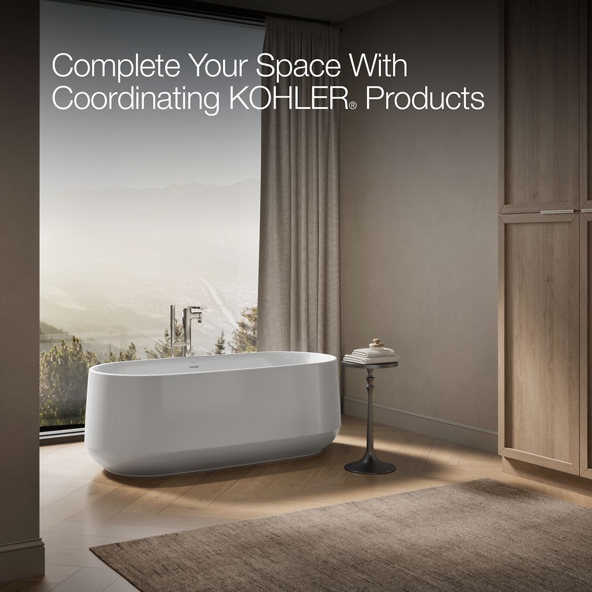 KOHLER K-8336 Ceric 65" x 31" freestanding bath