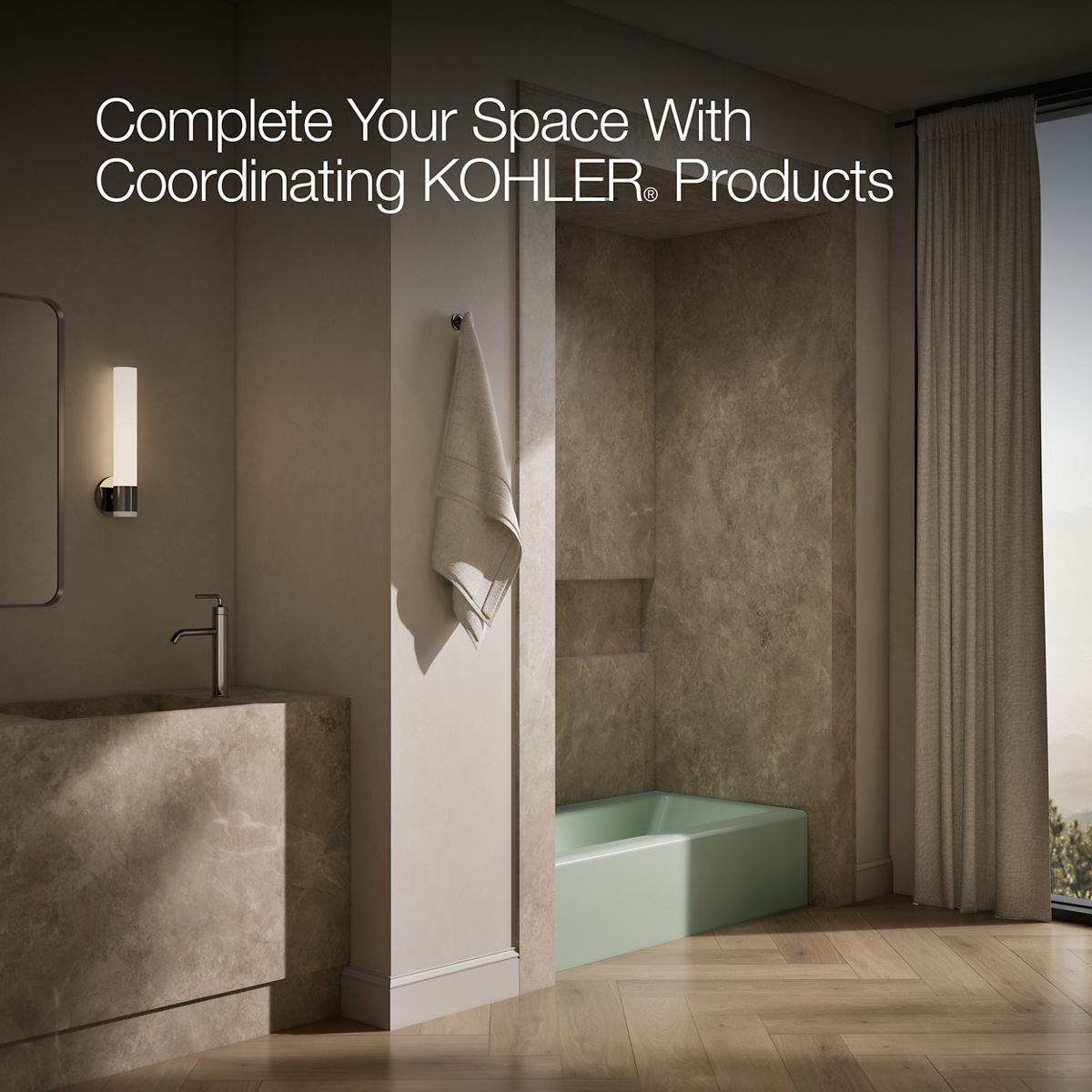 KOHLER K-837 Bellwether 60" x 30-1/4" alcove bath, left drain