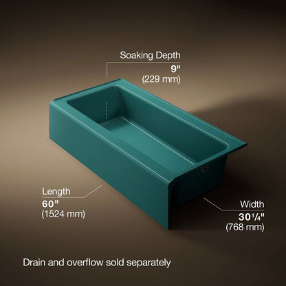 KOHLER K-838 Bellwether 60" x 30-1/4" alcove bath, right drain