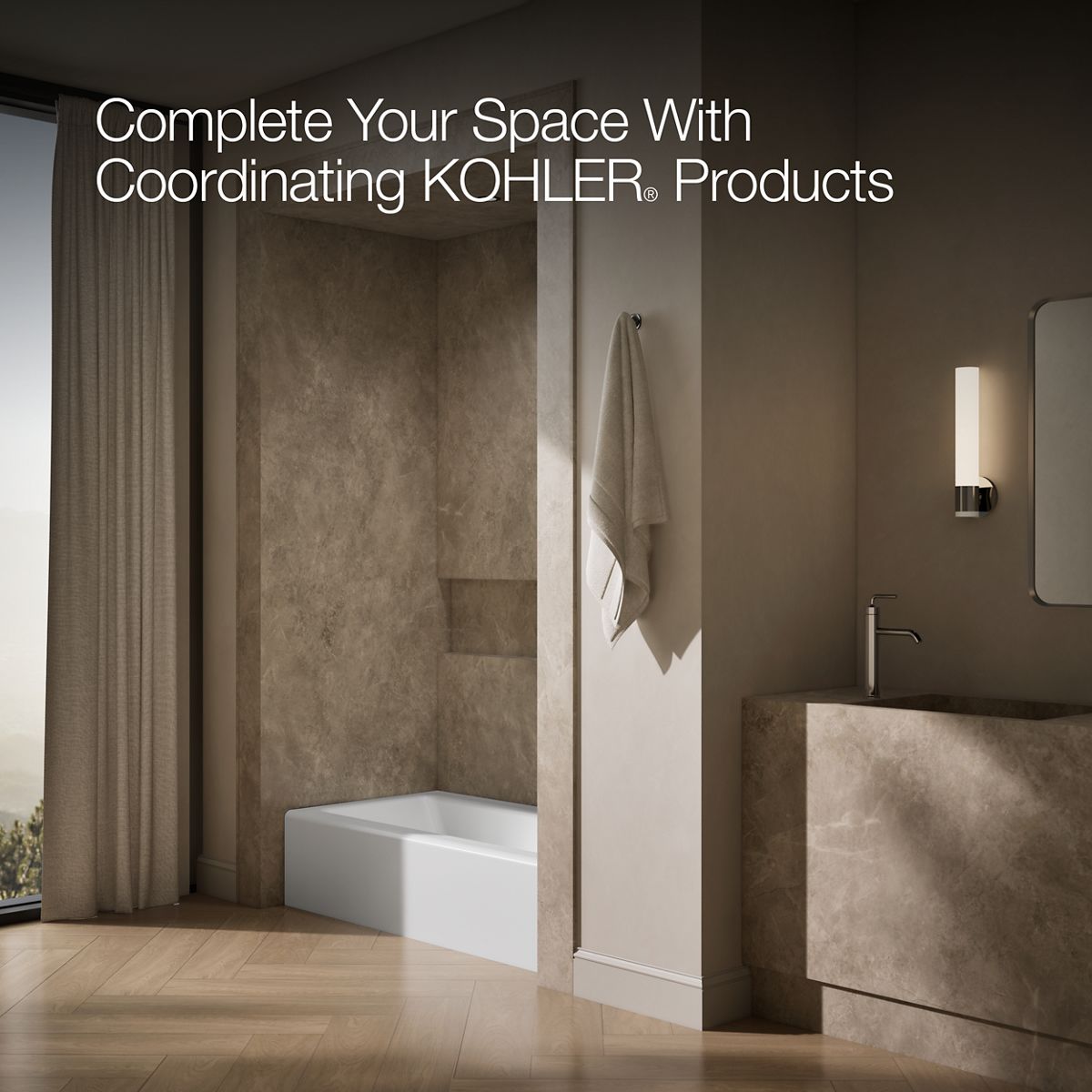 KOHLER K-838 Bellwether 60" x 30-1/4" alcove bath, right drain