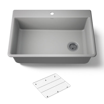 KOHLER K-8437-1 Kennon 33" top-/undermount single-bowl kitchen sink