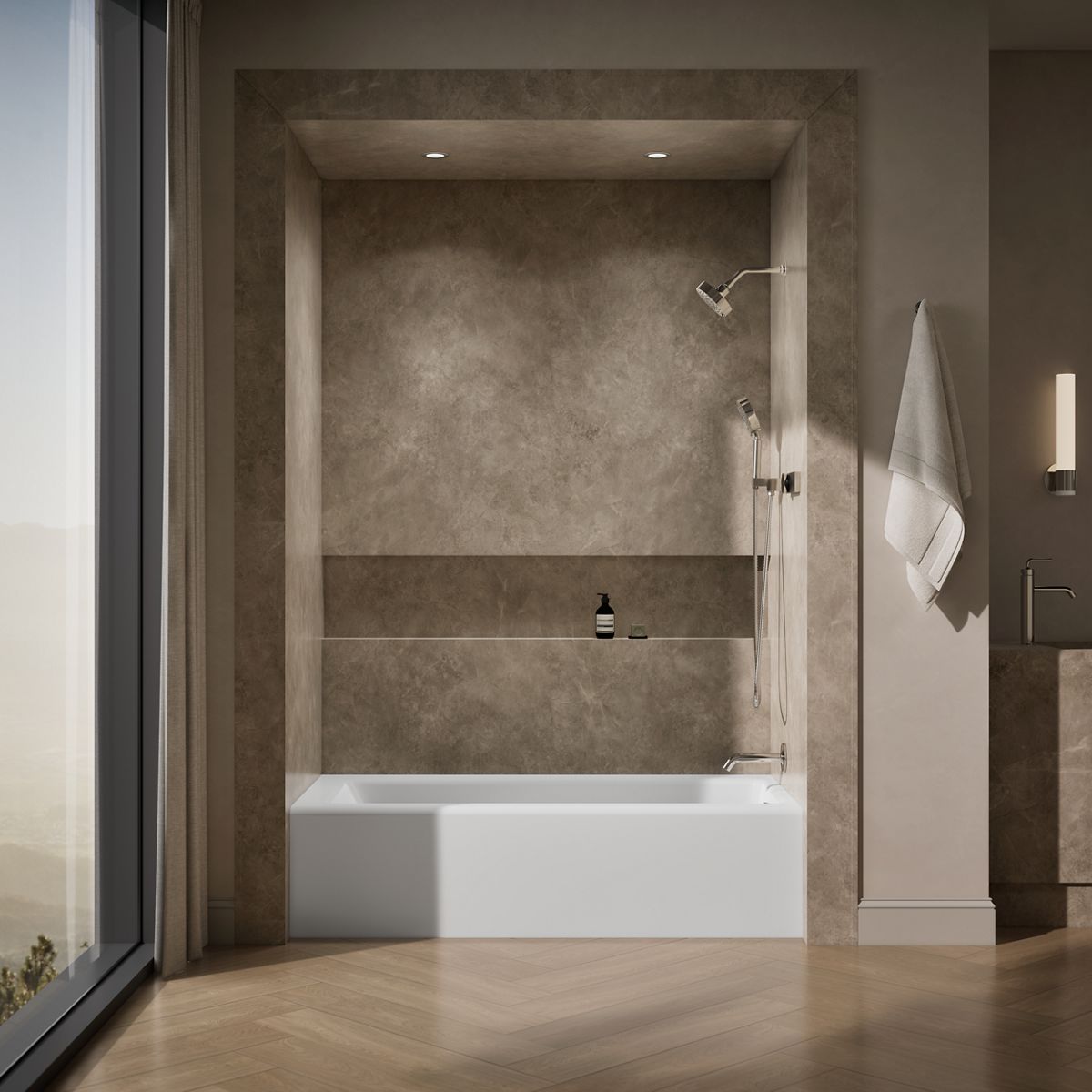 KOHLER K-848 Bellwether 66" x 32" alcove bath, right drain
