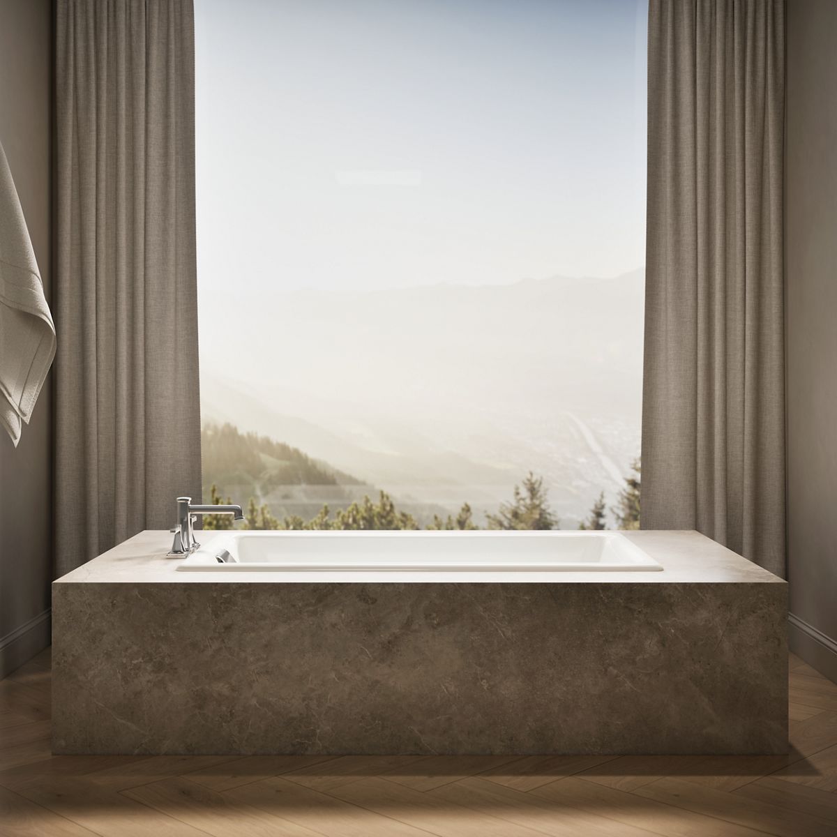 KOHLER K-850 Tea-for-Two 60" x 32" drop-in bath