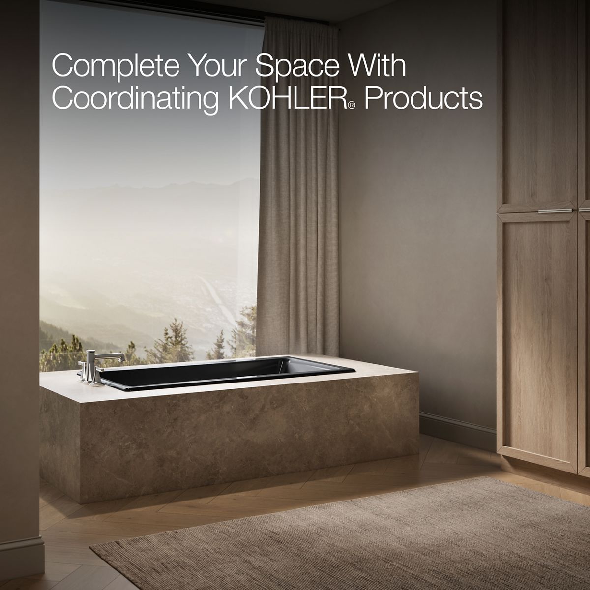 KOHLER K-850 Tea-for-Two 60" x 32" drop-in bath
