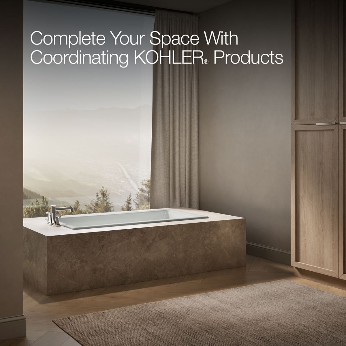 KOHLER K-850 Tea-for-Two 60" x 32" drop-in bath