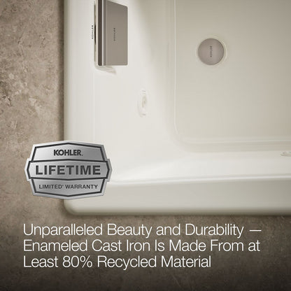 KOHLER K-852-JHB Tea-for-Two 60" x 32" drop-in/undermount whirlpool bath