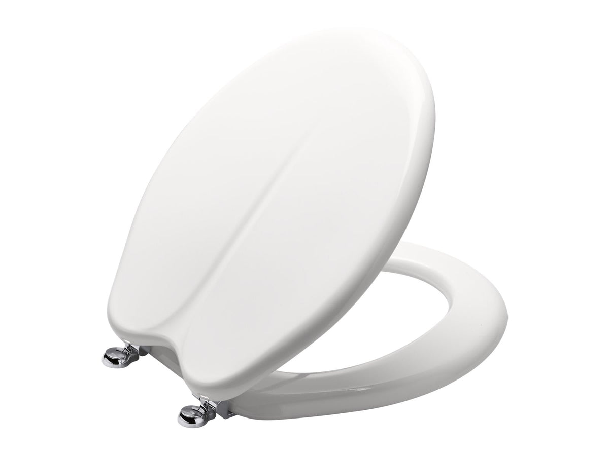 KOHLER K-85332-CP Rochelle Toilet Seat, white